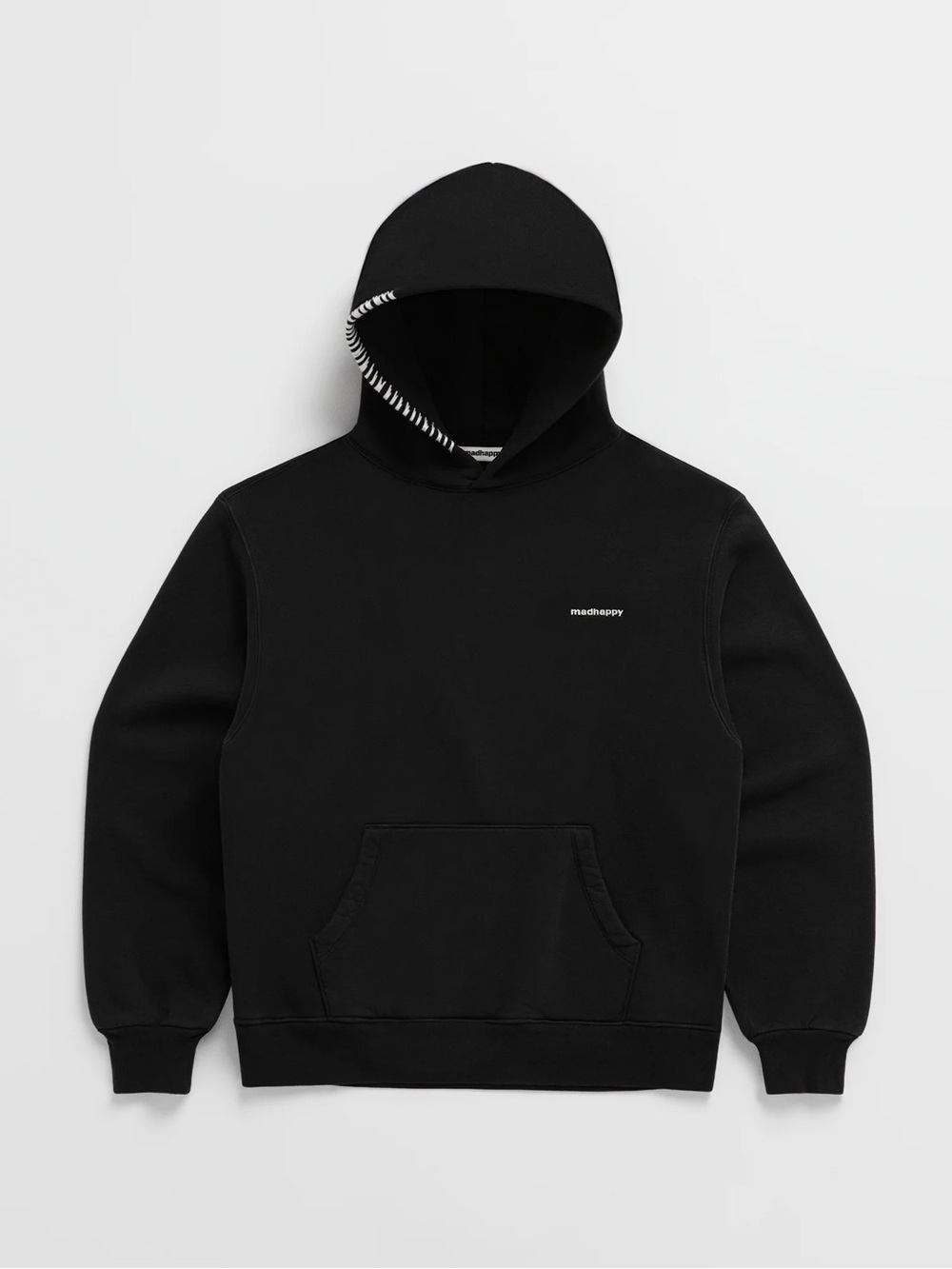 Mad happy Classics Fleece Black Hoodie | Size XL